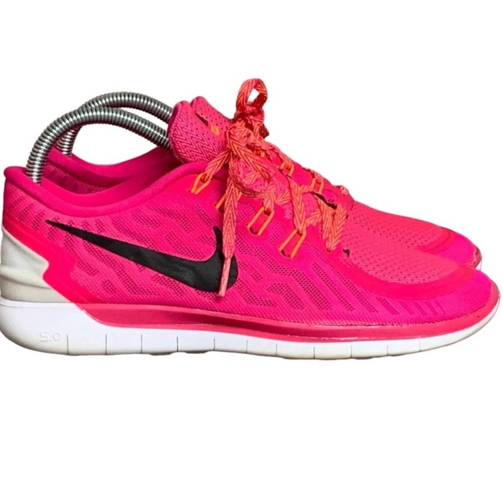 Nike Women's Free 5.0 Running Shoes - Hot Pink and Black